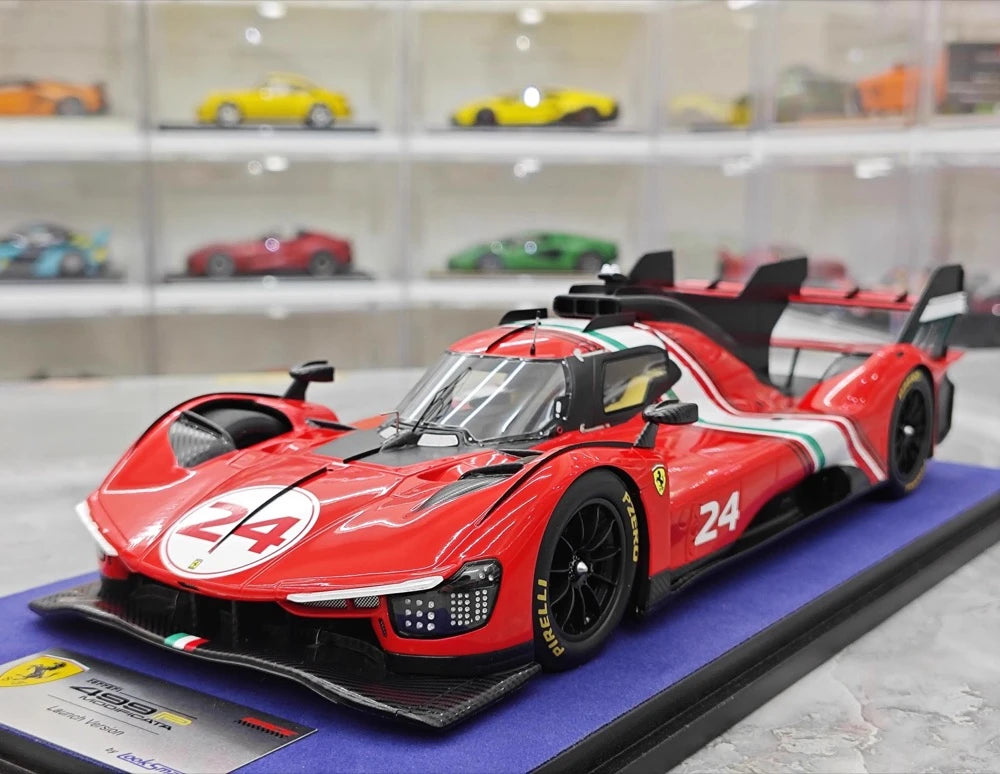 [Look Smart] 1:18 Ferrari 2023 499P Le Mans Hypercar No.24 Model Car Resin