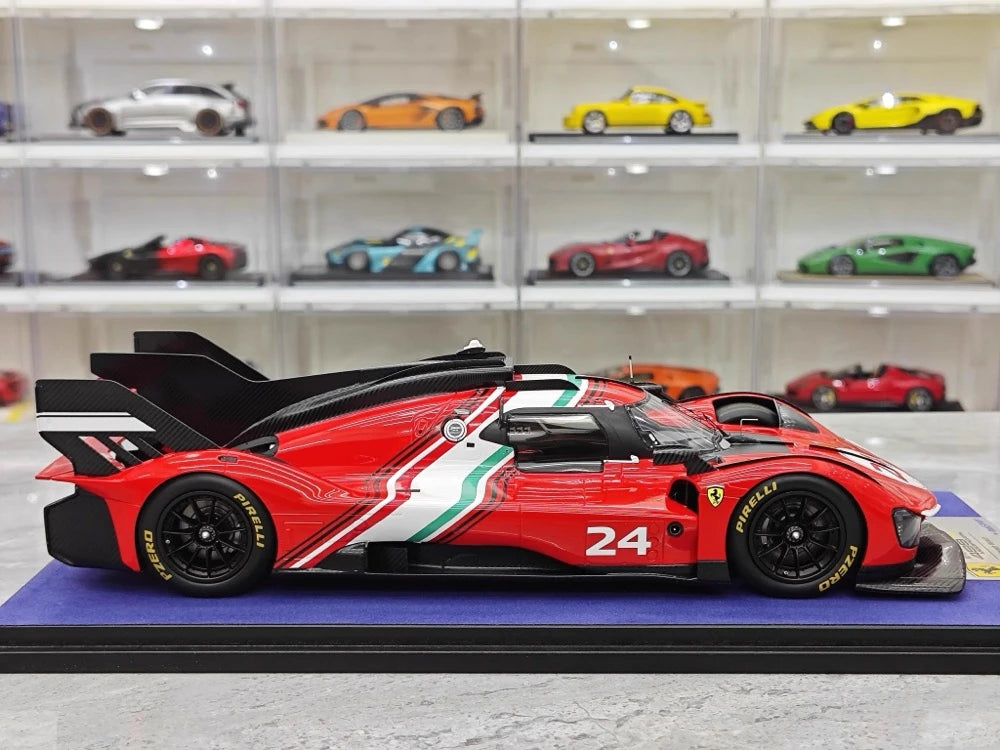 [Look Smart] 1:18 Ferrari 2023 499P Le Mans Hypercar No.24 Model Car Resin
