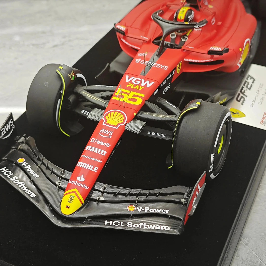 1:18 Ferrari 2023 SF-23 #55 이탈리아 GP 몬자 카를로스 사인츠 F1 룩 스마트 제작 레진 모델 자동차 - 뷰 11