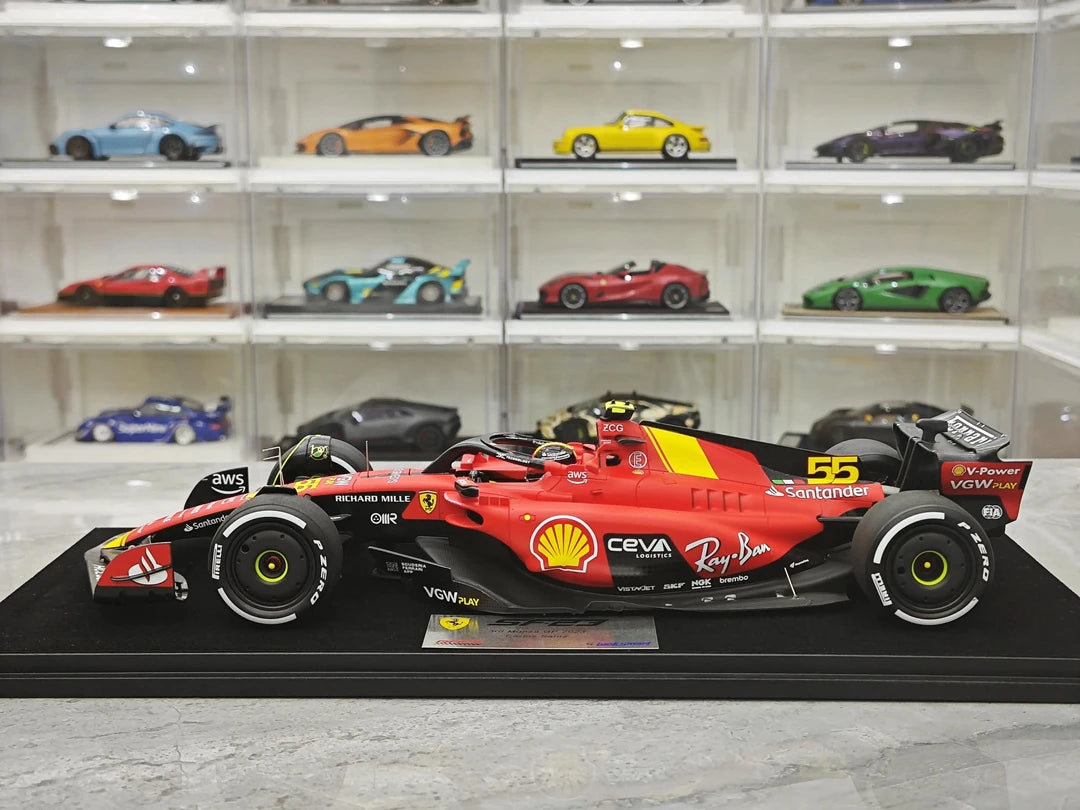 1:18 Ferrari 2023 SF-23 #55 이탈리아 GP 몬자 카를로스 사인츠 F1 룩 스마트 수지 모델 자동차 - 뷰 5