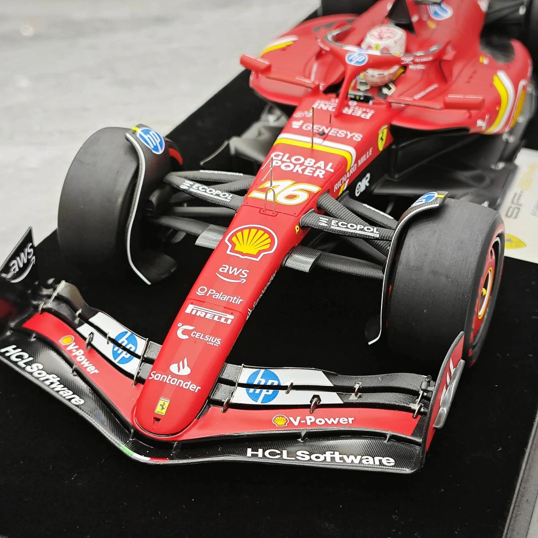 1:18 Ferrari 2024 SF-24 #16 멕시코시티 GP 샤를 르클레르 F1 룩 스마트 제작 레진 모델 자동차 - 뷰 11