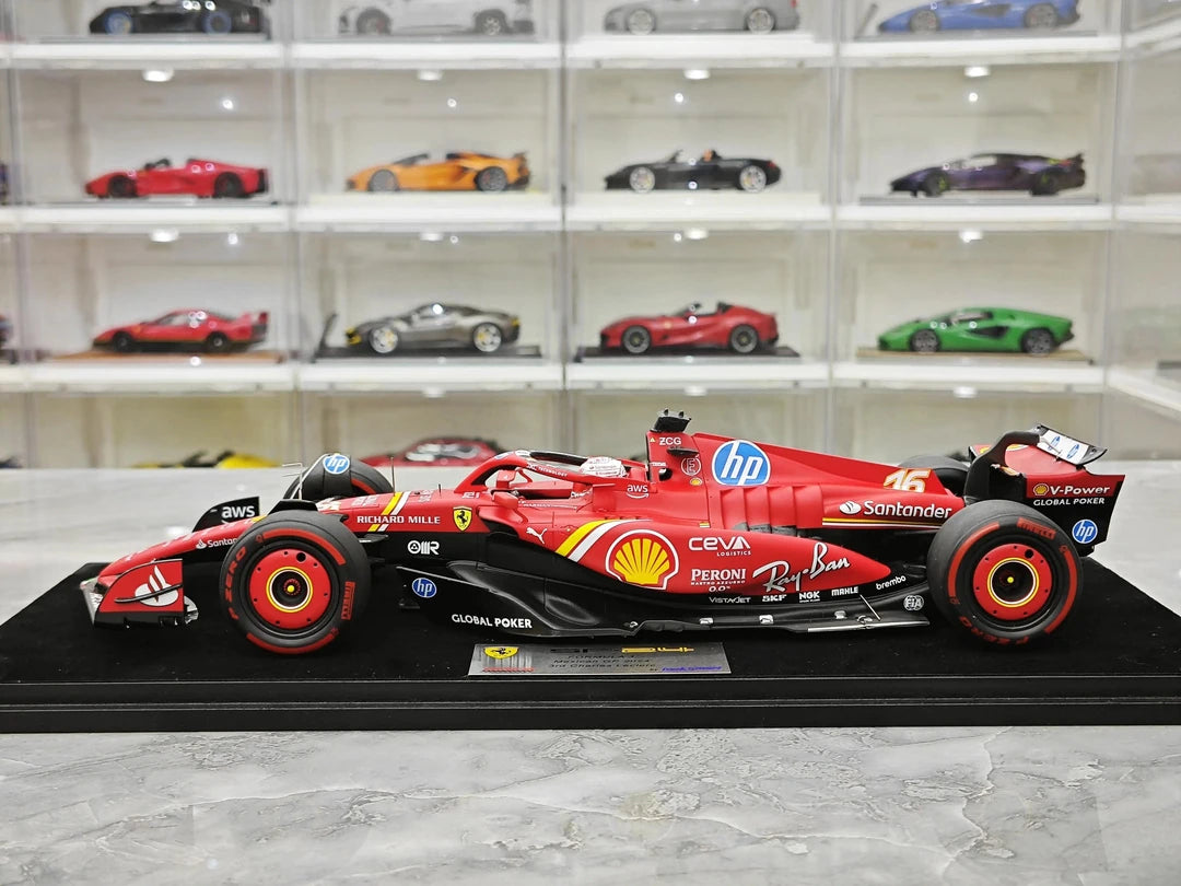 1:18 Ferrari 2024 SF-24 #16 Mexico City GP Charles Leclerc F1 Look Smart 제작 레진 모델 자동차 - 뷰 5