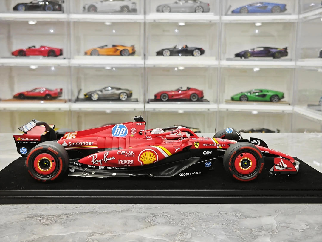 1:18 Ferrari 2024 SF-24 #16 Mexico City GP Charles Leclerc F1 Look Smart 제작 레진 모델 자동차 - 뷰 9