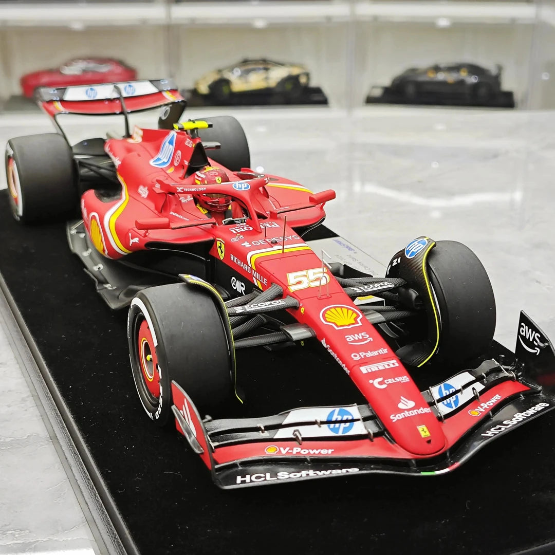 1:18 Ferrari 2024 SF-24 #55 아부다비 GP 카를로스 사인즈 F1 룩 스마트 제작 레진 모형 자동차 - 뷰 10