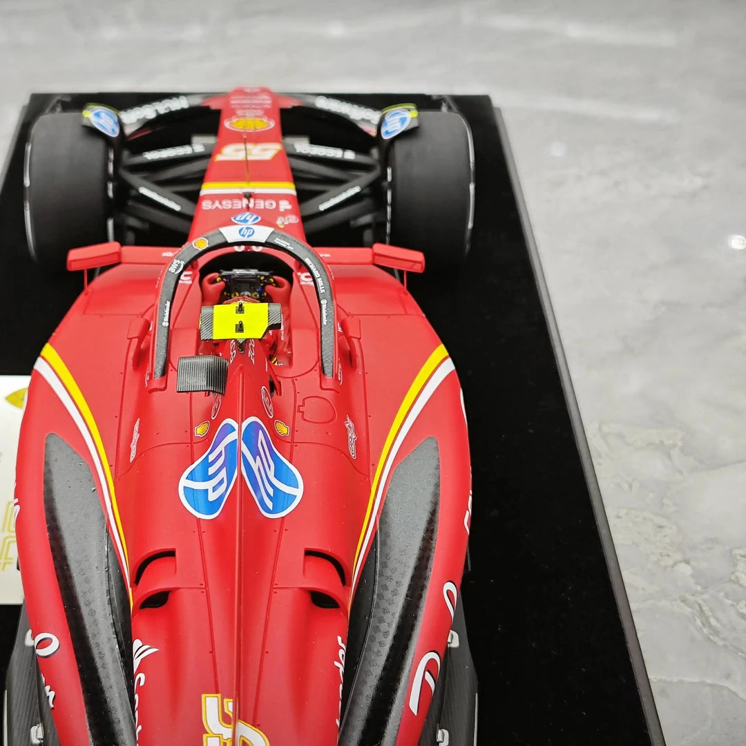1:18 Ferrari 2024 SF-24 #55 아부다비 GP 카를로스 사인즈 F1 룩 스마트 수지 모델 자동차 - 뷰 12