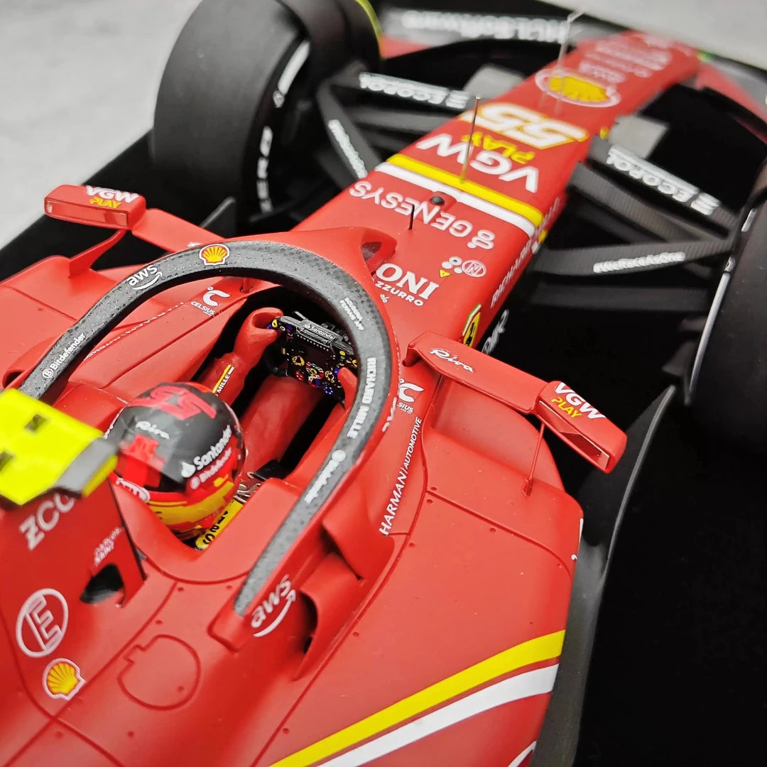 1:18 Ferrari 2024 SF-24 #55 호주 GP 카를로스 사인즈 F1 룩 스마트 수지 모델 자동차 - 뷰 12