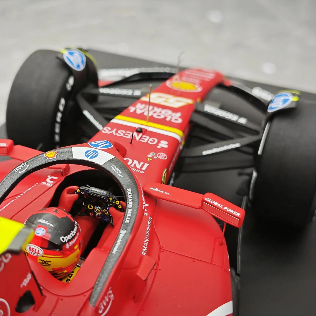 1:18 Ferrari 2024 SF-24 #55 미국 GP 오스틴 카를로스 사인즈 F1 룩 스마트 수지 모델 자동차 - 뷰 13