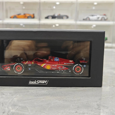 1:43 Ferrari 2024 SF-24 #16 أبوظبي GP تشارلز لوكلير سيارة موديل راتنج F1 من لوك سمارت - عرض 13