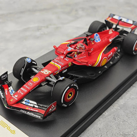 1:43 Ferrari 2024 SF-24 #16 أبوظبي GP تشارلز لوكلي F1 ر نموذج سيارة من الراتنج من لوك سمارت - عرض 4