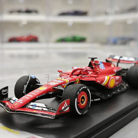 1:43 Ferrari 2024 SF-24 #16 الولايات المتحدة GP أوستن تشارلز لوكلي F1 رك نموذج سيارة من الراتنج من لوك سمارت - عرض 3