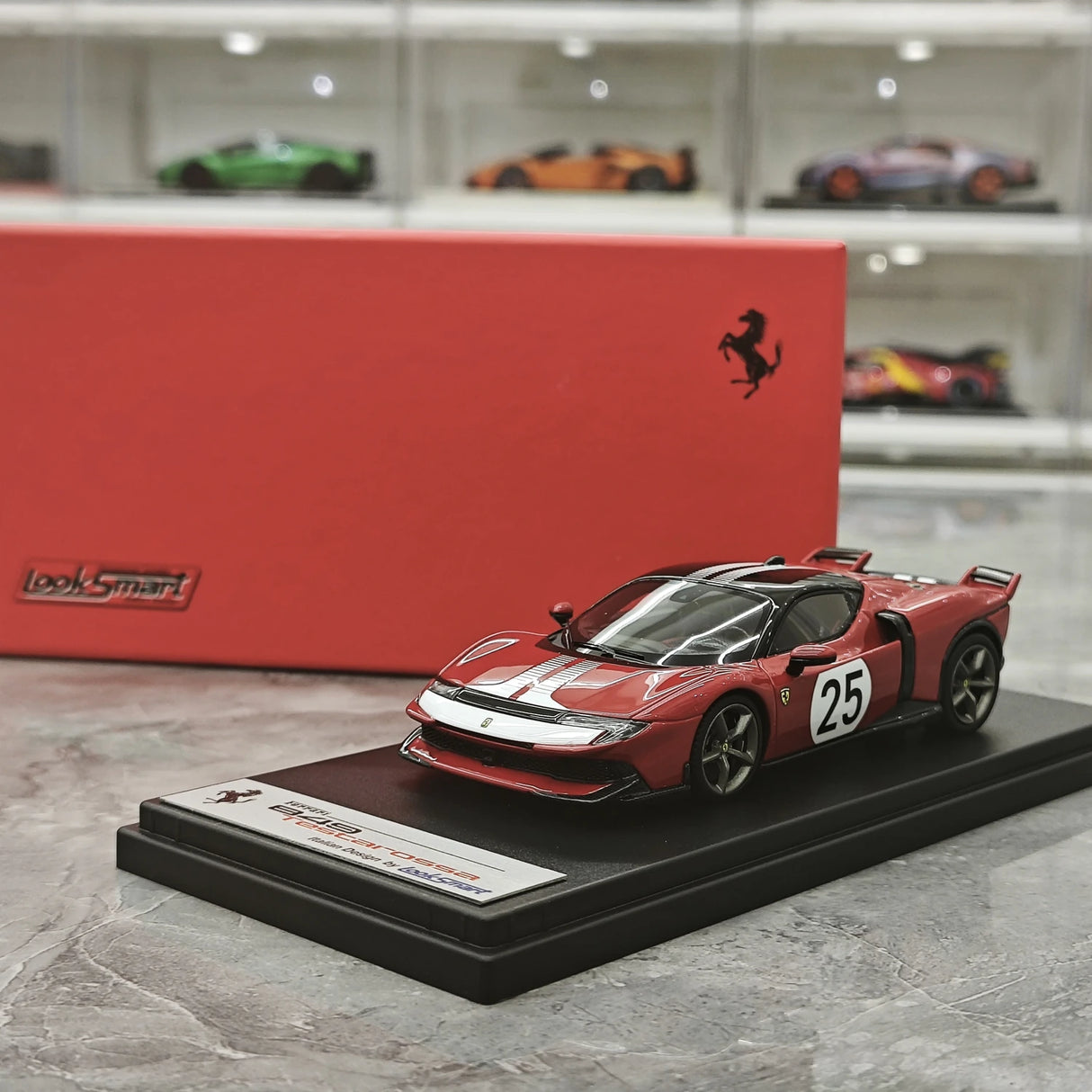 Look Smart Ferrari 2025 849 Testarossa Coupe Rosso Corsa Assetto Fiorano 1:43 – keräilyhartsimalli hartsi