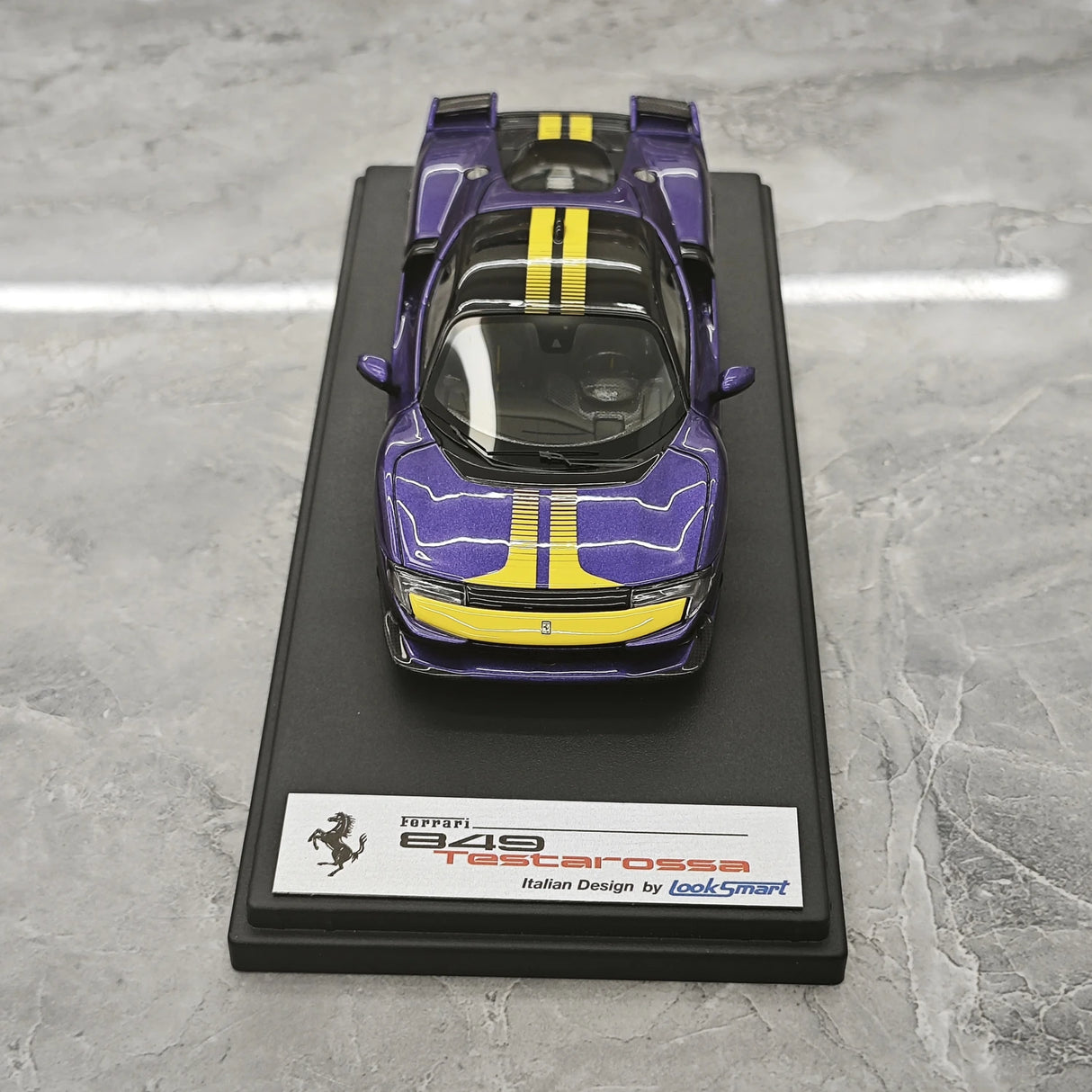 Look Smart Ferrari 2025 849 Testarossa coupe viola dino assetto Fiorano 1:43 – keräilyhartsimalli hartsi