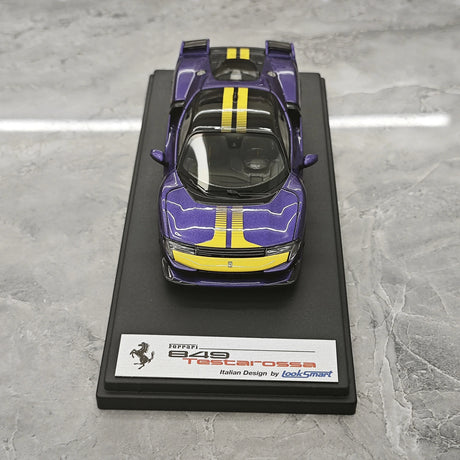 Look Smart Ferrari 2025 849 Testarossa coupe viola dino assetto Fiorano 1:43 – keräilyhartsimalli hartsi
