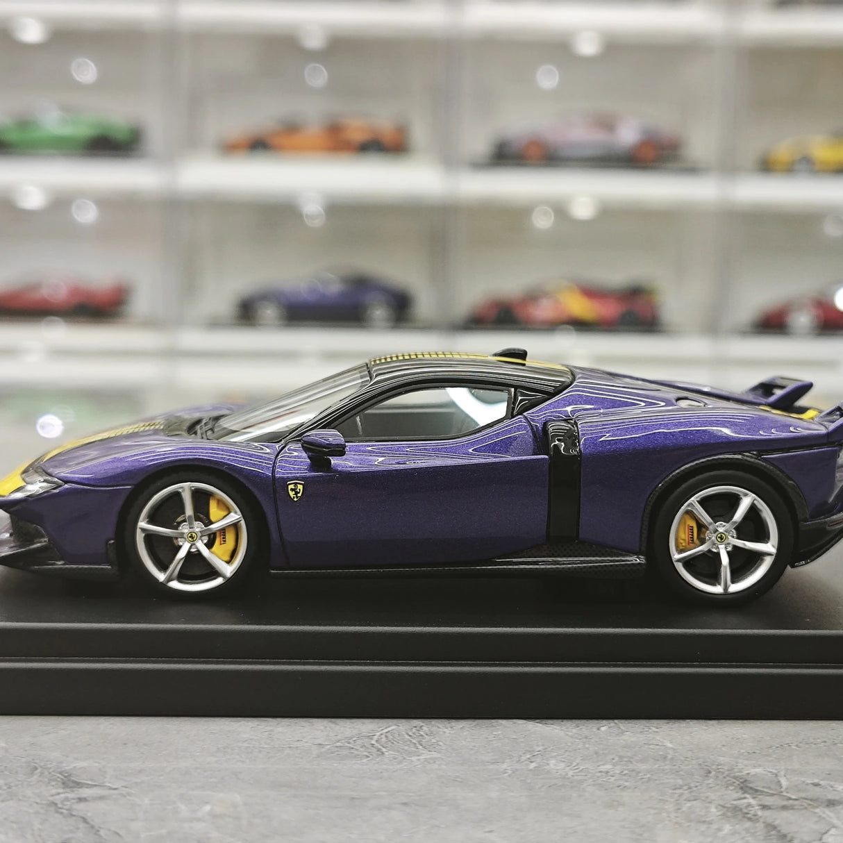 Look Smart Ferrari 2025 849 Testarossa coupe viola dino assetto Fiorano 1:43 – keräilyhartsimalli hartsi