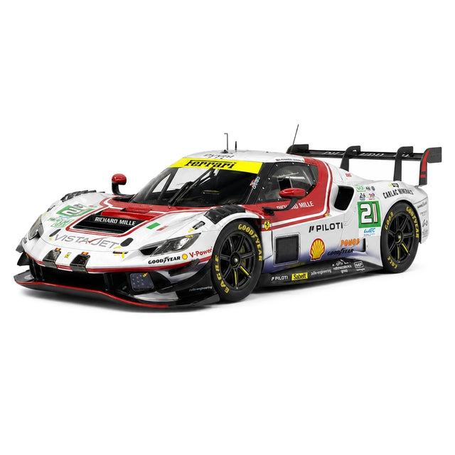 Ferrari 2025 296 LMGT3 Vista AF Corse #21 modello da collezione in resina 1:18 di Look Smart - vista 16
