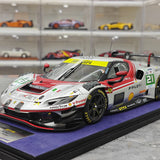 Ferrari 2025 296 LMGT3 Vista AF Corse #21 modello collezionabile in resina 1:18 di Look Smart - vista 3