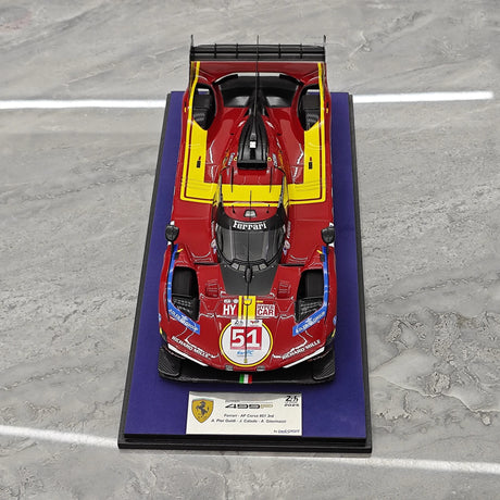 Ferrari 2025 499P AF 코르세 3위 #51 1:18 24시간 르망 레진 수집 모델 - 뷰 2