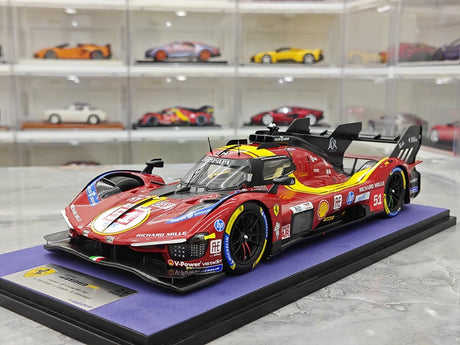 Ferrari 2025 499P AF Corse 3위 #51 1:18 24시간 르망 레진 수집 모델 - 뷰 3