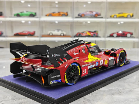Ferrari 2025 499P AF Corse 3위 #51 1:18 24시간 르망 레진 수집 모델 - 뷰 8