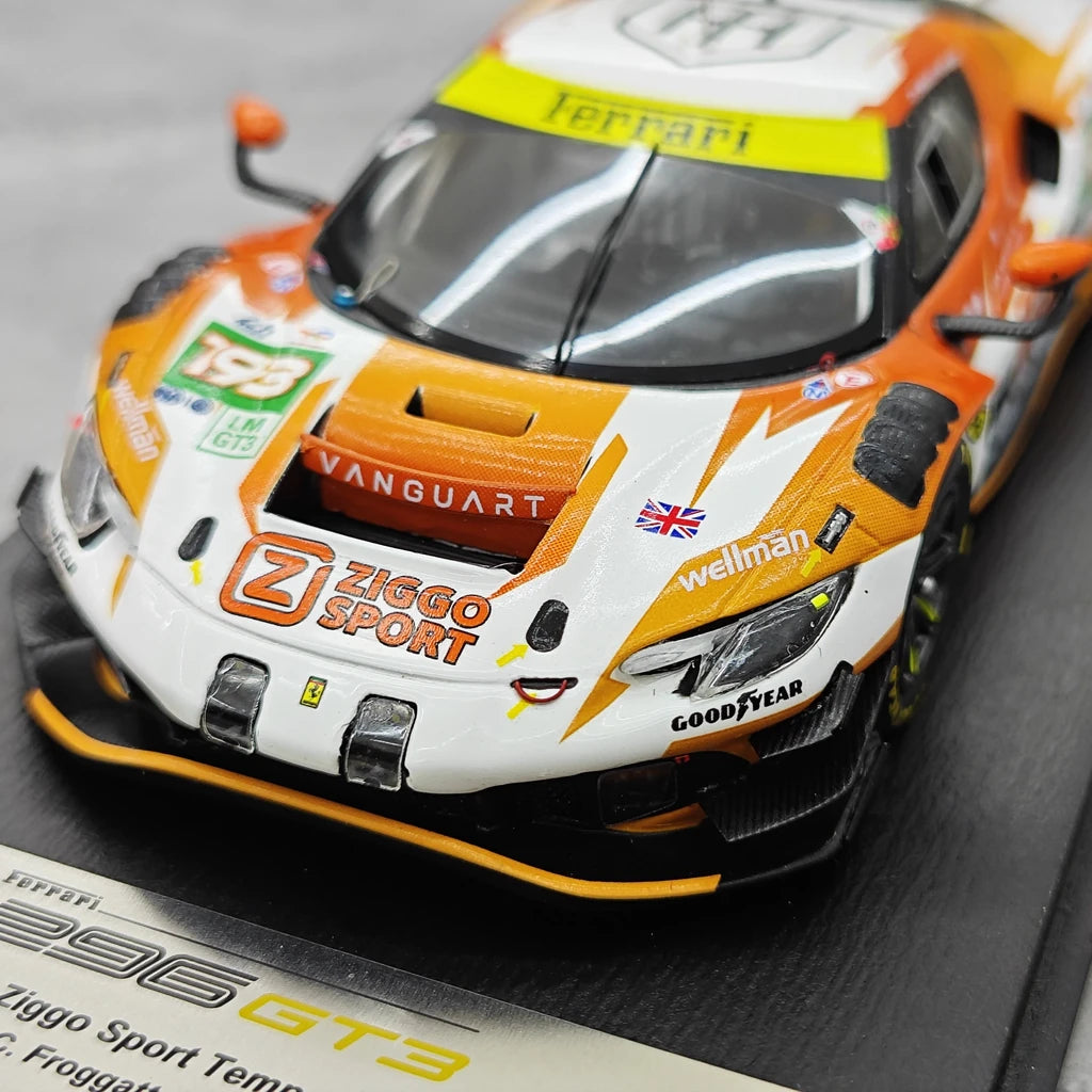 [Looksmart] 1:43 Ferrari 2025 296 LMGT3 193 Ziggo Sport Tempesta Racing 24h Le Mans Model Car Resin