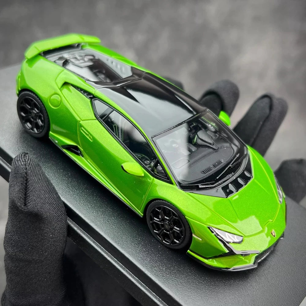 [Look Smart] 1:43 Lamborghini 2022 Huracan LP640-2 Tecnica Green Model Car Resin