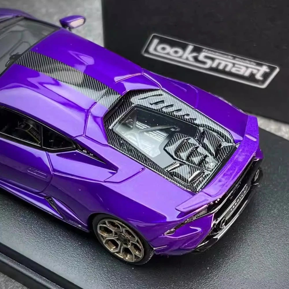 [Look Smart] 1:43 Lamborghini 2022 Huracan LP640-2 Tecnica Purple Model Car Resin