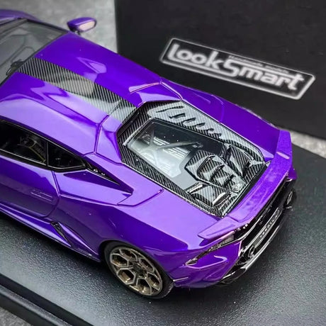 [Look Smart] 1:43 Lamborghini 2022 Huracan LP640-2 Tecnica paars modelauto Hars