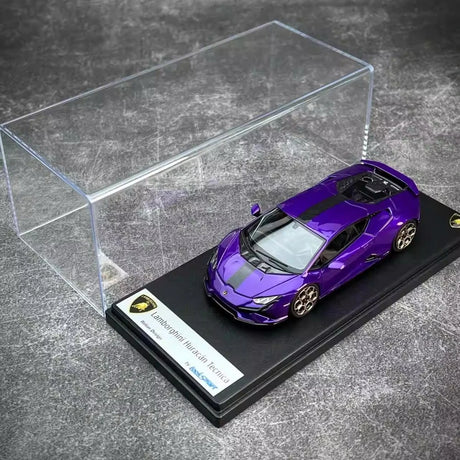 [Look Smart] 1:43 Lamborghini 2022 Huracan LP640-2 Tecnica paars modelauto Hars