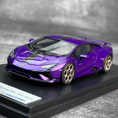 [Look Smart] 1:43 Lamborghini 2022 Huracan LP640-2 Tecnica Purple Model Car Resin