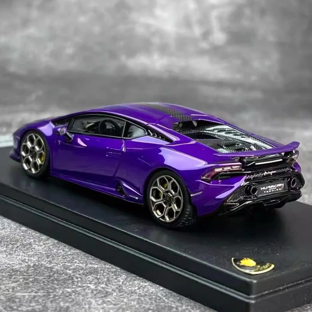 [Look Smart] 1:43 Lamborghini 2022 Huracan LP640-2 Tecnica Purple Model Car Resin