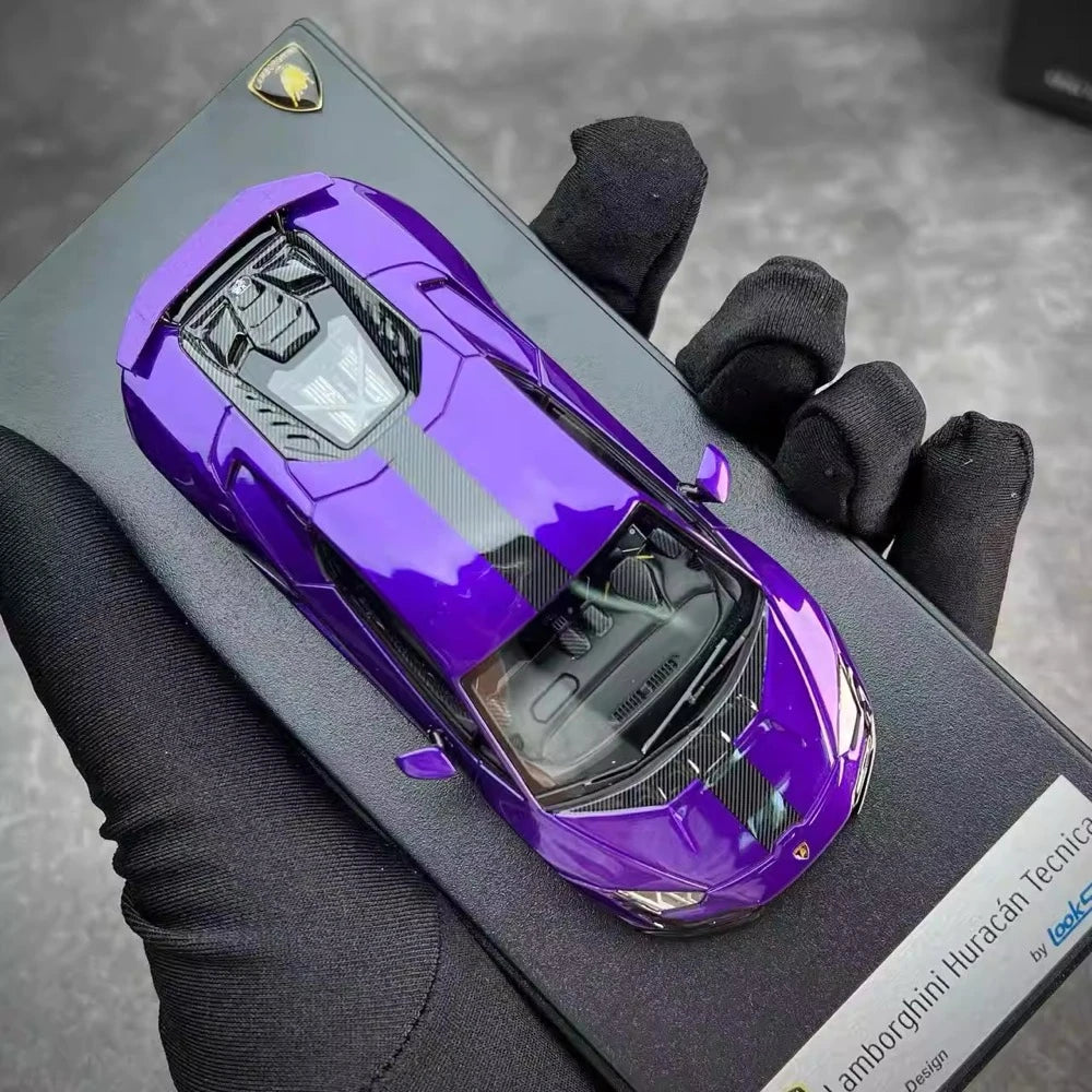 [Look Smart] 1:43 Lamborghini 2022 Huracan LP640-2 Tecnica Purple Model Car Resin