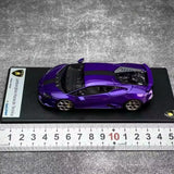 [Look Smart] 1:43 Lamborghini 2022 Huracan LP640-2 Tecnica Purple Model Car Resin