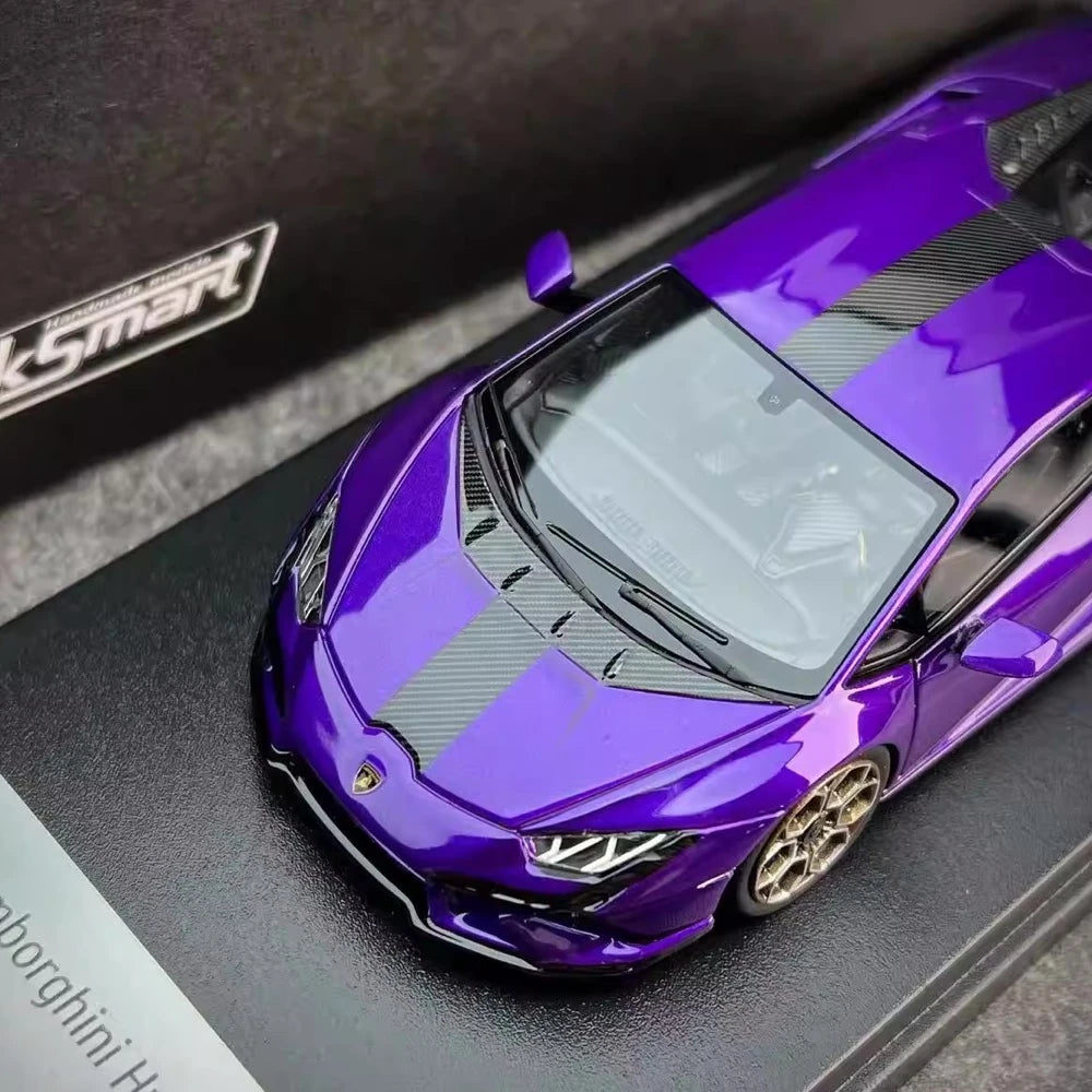 [Look Smart] 1:43 Lamborghini 2022 Huracan LP640-2 Tecnica Purple Model Car Resin