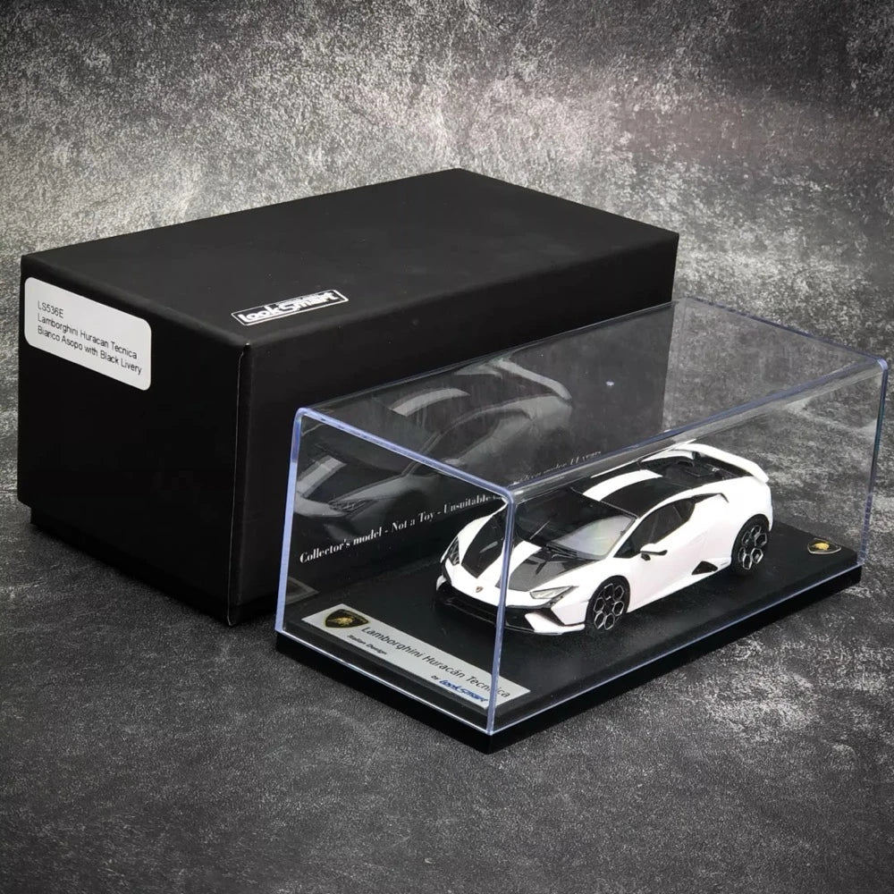 [Look Smart] 1:43 Lamborghini 2022 Huracan LP640-2 Tecnica White Model Car Resin