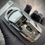 [Look Smart] 1:43 Lamborghini 2023 Autentica Gray Model Car Resin