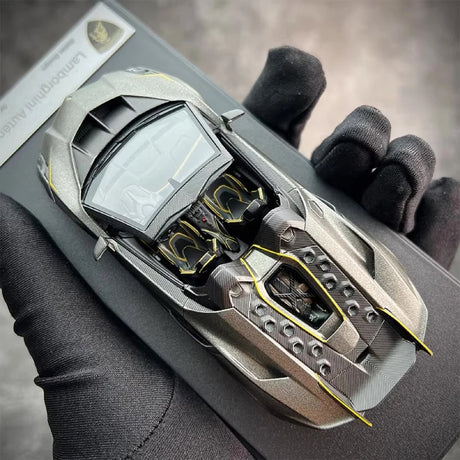 [Look Smart] 1:43 Lamborghini 2023 Autentica grijs modelauto Hars