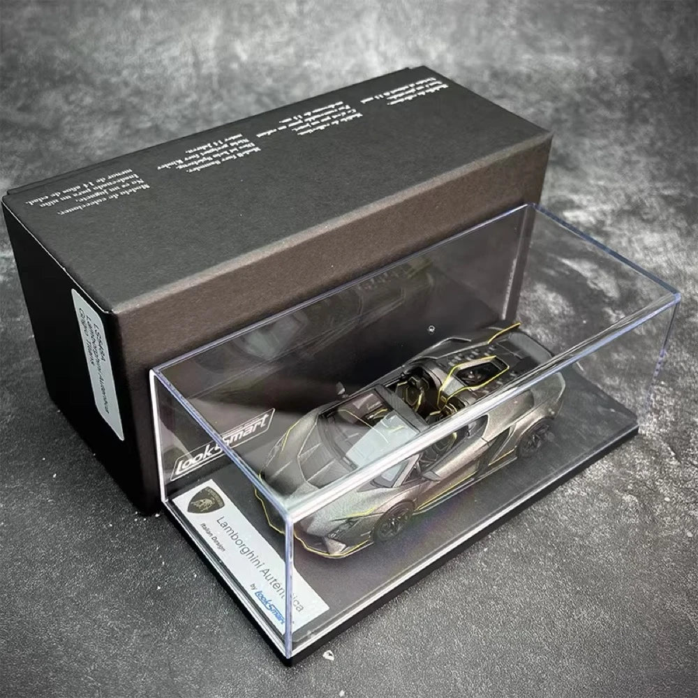 [Look Smart] 1:43 Lamborghini 2023 Autentica grigio modellino di auto resina