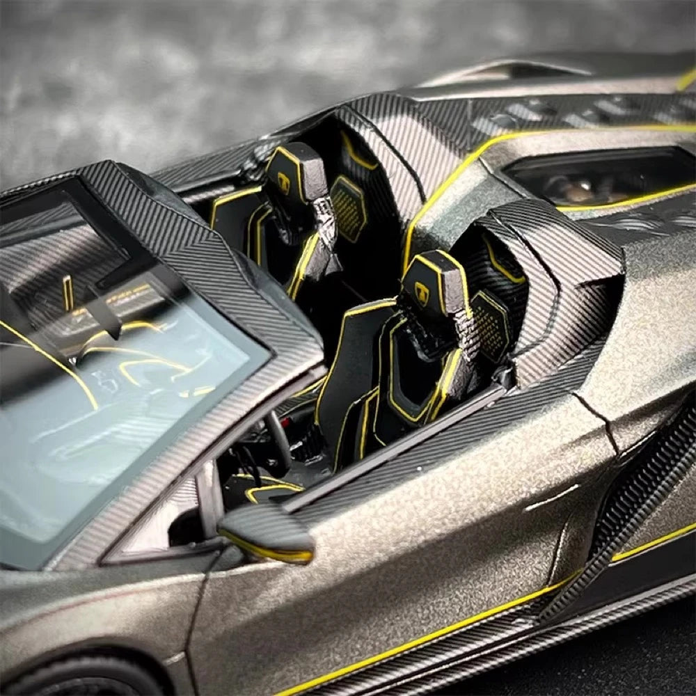 [Look Smart] 1:43 Lamborghini 2023 Autentica grigio modellino di auto resina