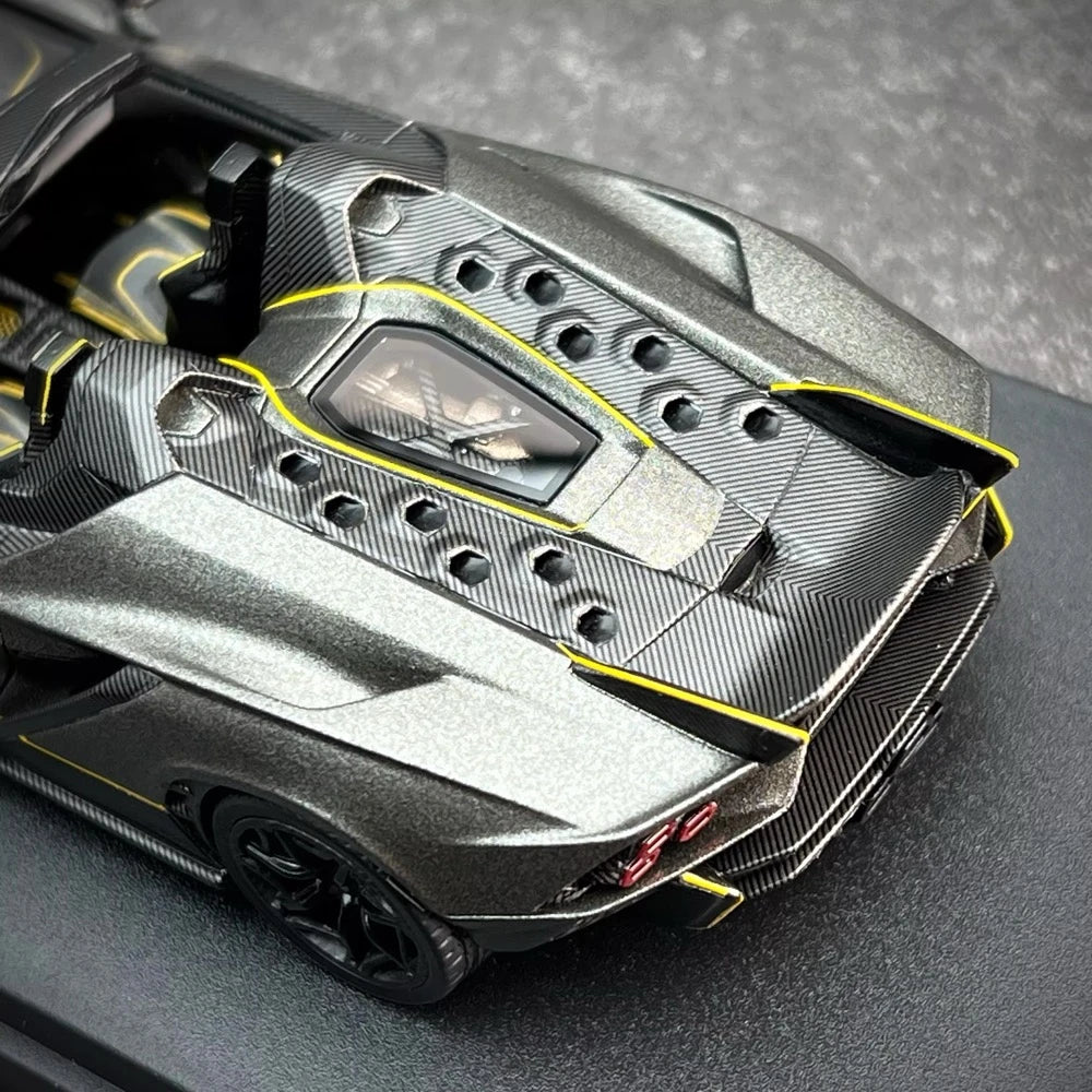 [Look Smart] 1:43 Lamborghini 2023 Autentica grigio modellino di auto resina