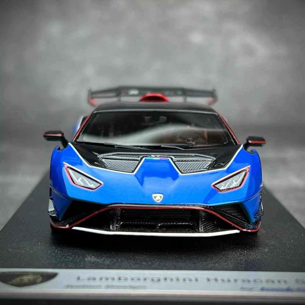 [Look Smart] 1:43 Lamborghini 2024 Huracan STJ Coupe blå modellbil harts
