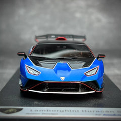 [Look Smart] 1:43 Lamborghini 2024 Huracan STJ Coupe Blue Model Car Resin