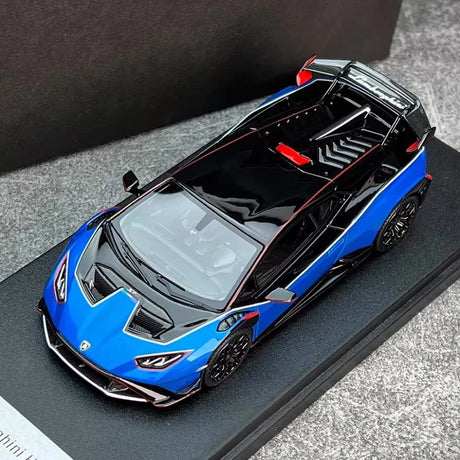 [Look Smart] 1:43 Lamborghini 2024 Huracan STJ Coupe blauw modelauto Hars