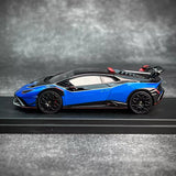 [Look Smart] 1:43 Lamborghini 2024 Huracan STJ Coupe blå modellbil harts