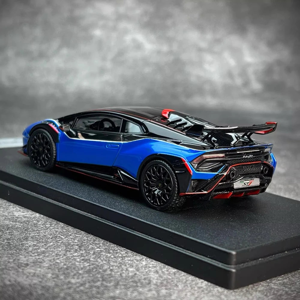 [Look Smart] 1:43 Lamborghini 2024 Huracan STJ Coupe Blue Model Car Resin