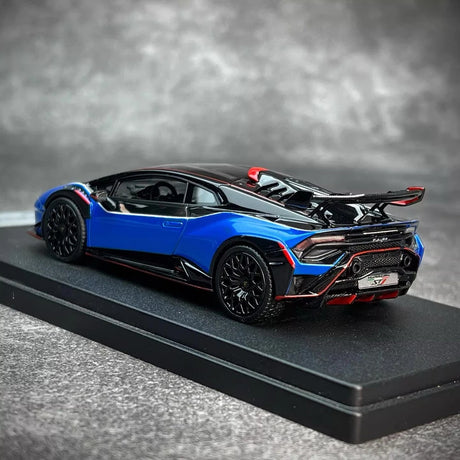 [Look Smart] 1:43 Lamborghini 2024 Huracan STJ Coupe blauw modelauto Hars