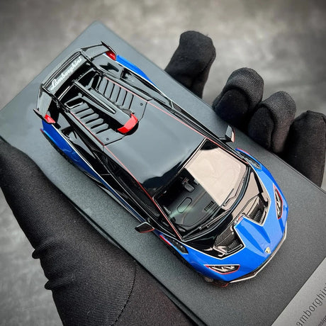 [Look Smart] 1:43 Lamborghini 2024 Huracan STJ Coupe blauw modelauto Hars