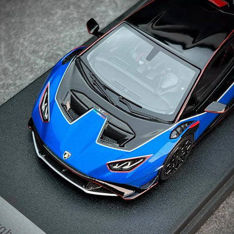 [Look Smart] 1:43 Lamborghini 2024 Huracan STJ Coupe blauw modelauto Hars