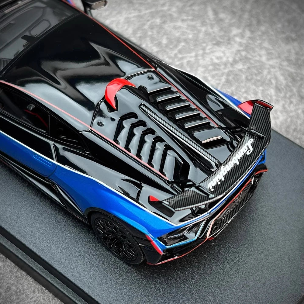 [Look Smart] 1:43 Lamborghini 2024 Huracan STJ Coupe blå modellbil harts