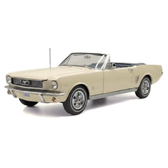[MBI] 1:24 Ford 1966 Mustang Convertible White Model Car Die-Cast