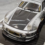 [MCM] 1:18 Porsche 1990 964 RWB Widebody Silver Model Car Resin